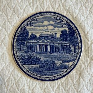 Old English Staffordshire Ware Monticello trivet, circular 6" diameter